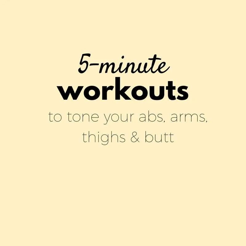 Want to get fit, but don’t have ANY time to go to the gym? Here’s your solution: do every day a 5 minute at home workout to tone your abs…