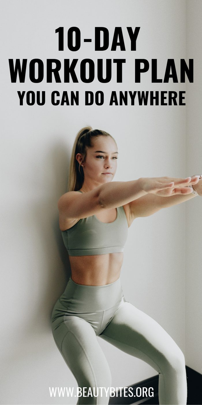 Free 10-day at home workout plan for women