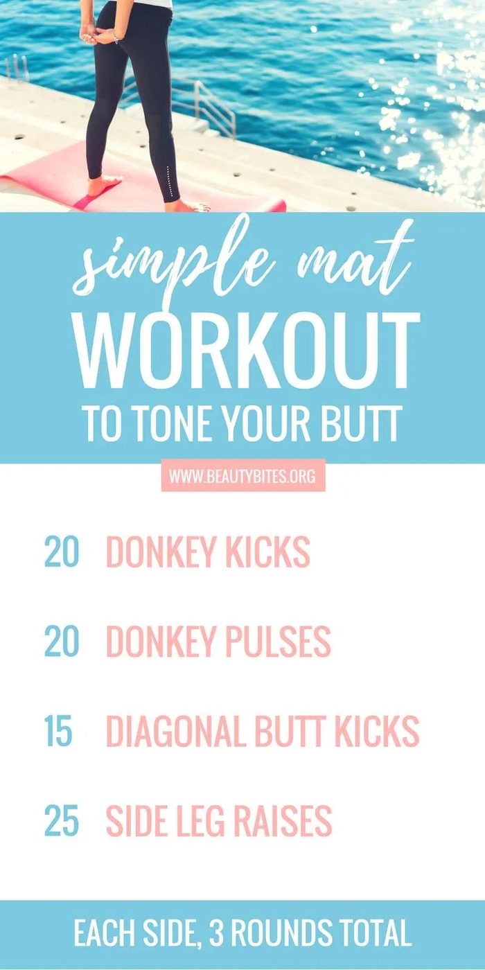 Beginner workout to shape your butt without leaving your mat
