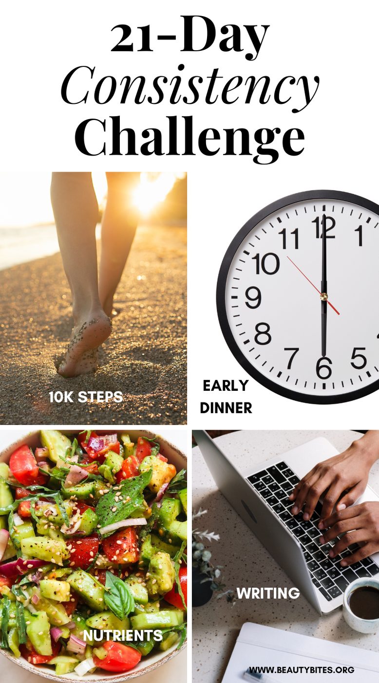 Habits challenge for 21 days, healthy