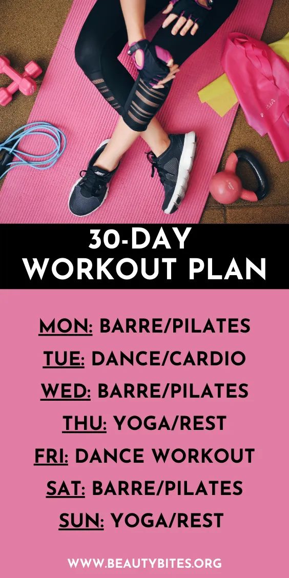 Workout plan for women at home for 30 days