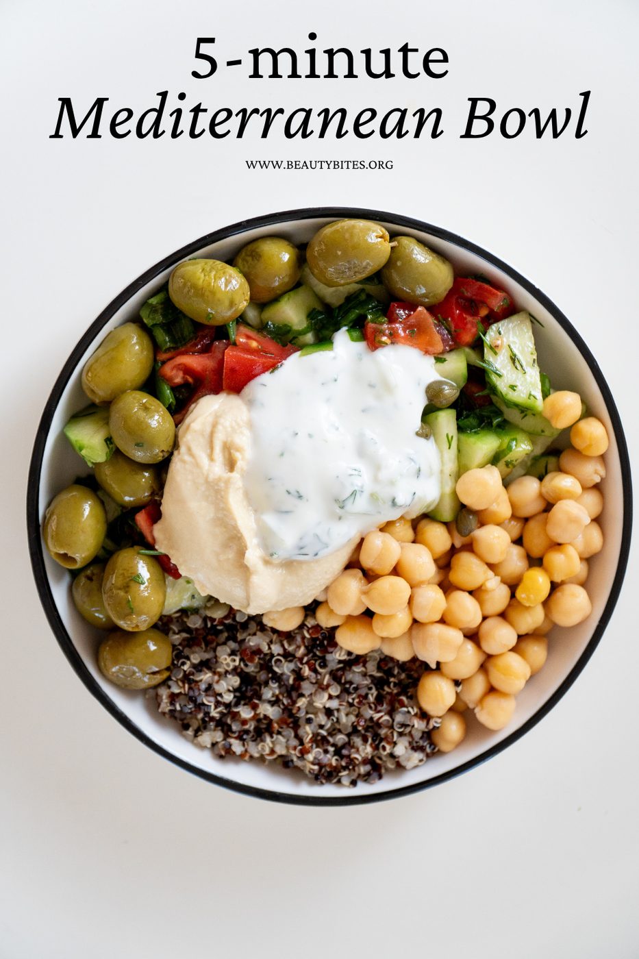 5-minute Mediterranean bowl – healthy meal prep lunch