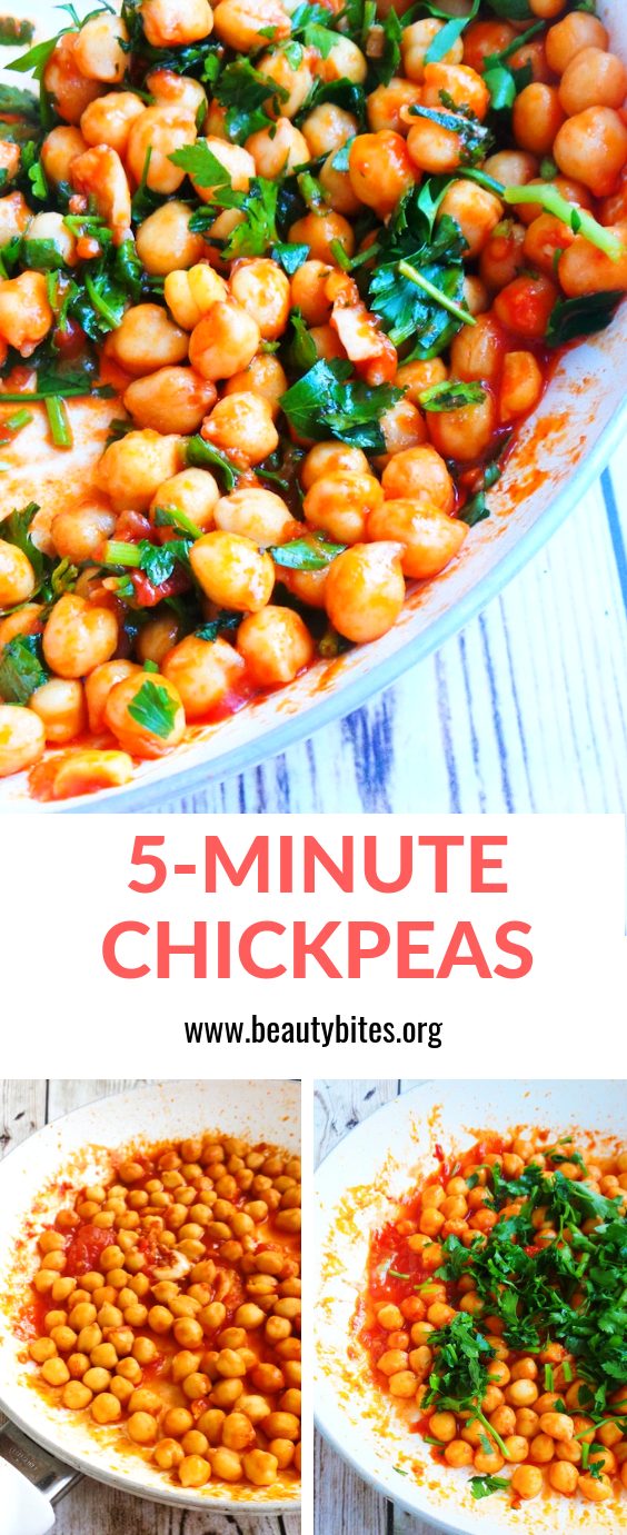 5-minute chickpea recipe | simple chickpea bruschetta