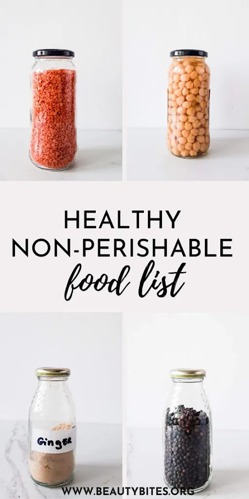 75 healthy non-perishable foods grocery list! These healthy foods won't go bad for months, even years, even if you don't keep them them in…