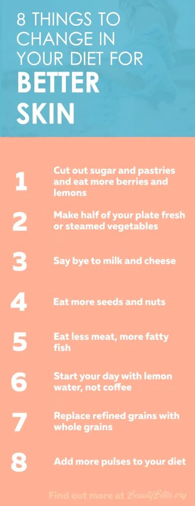 How to eat for glowing skin: improve your skin by changing your diet with these 8 practical steps