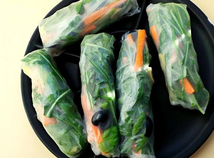 vegan rice paper rolls