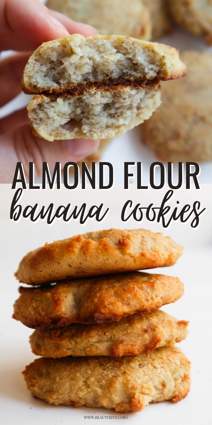 Almond flour banana cookies, vegan & paleo