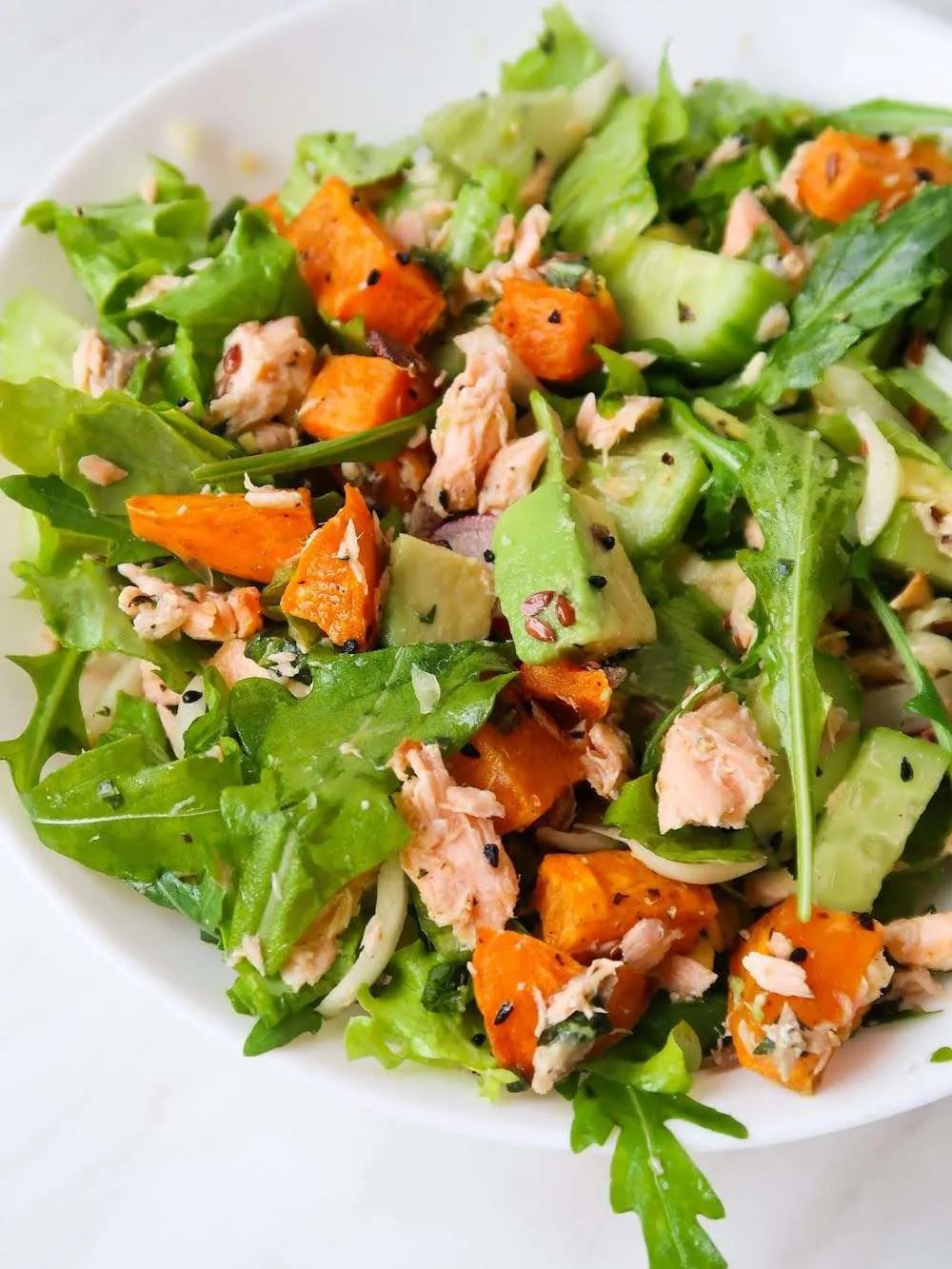 Salmon salad, anti-inflammatory