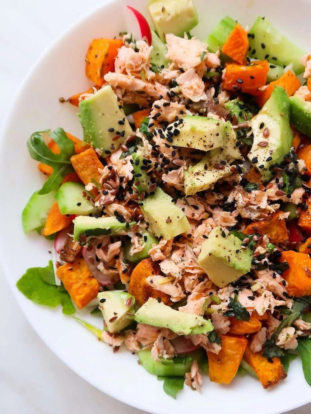 Salmon salad, anti-inflammatory