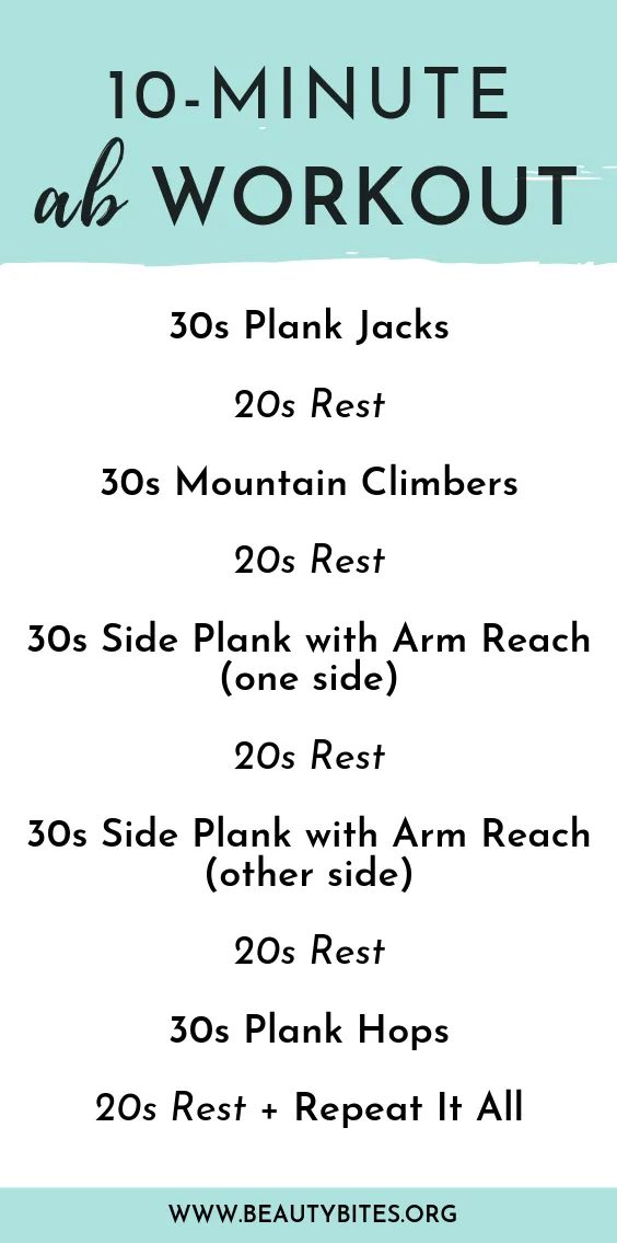 At home ab workout for women, done in 10 minutes