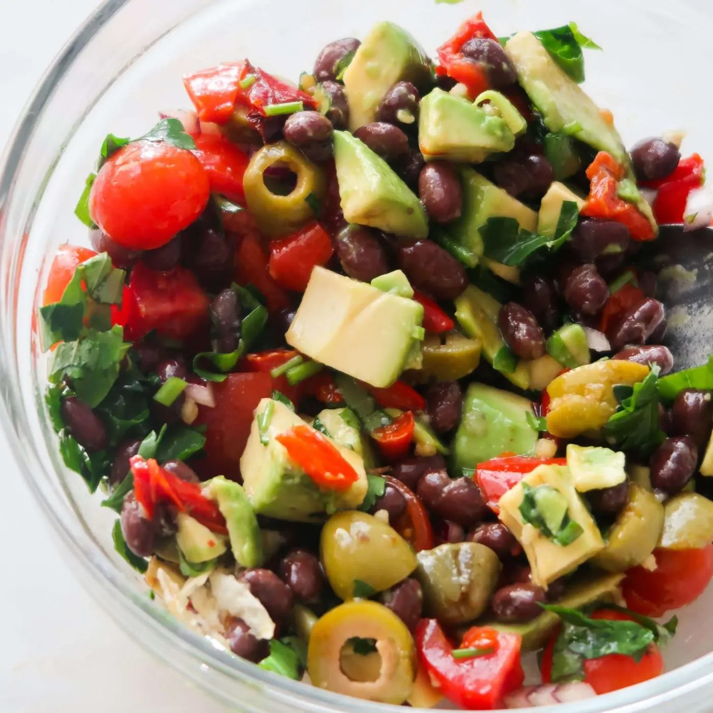 Avocado black bean salad without corn | simple black bean