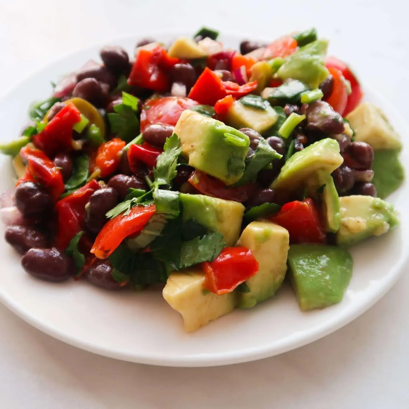 Avocado black bean salad without corn | simple black bean