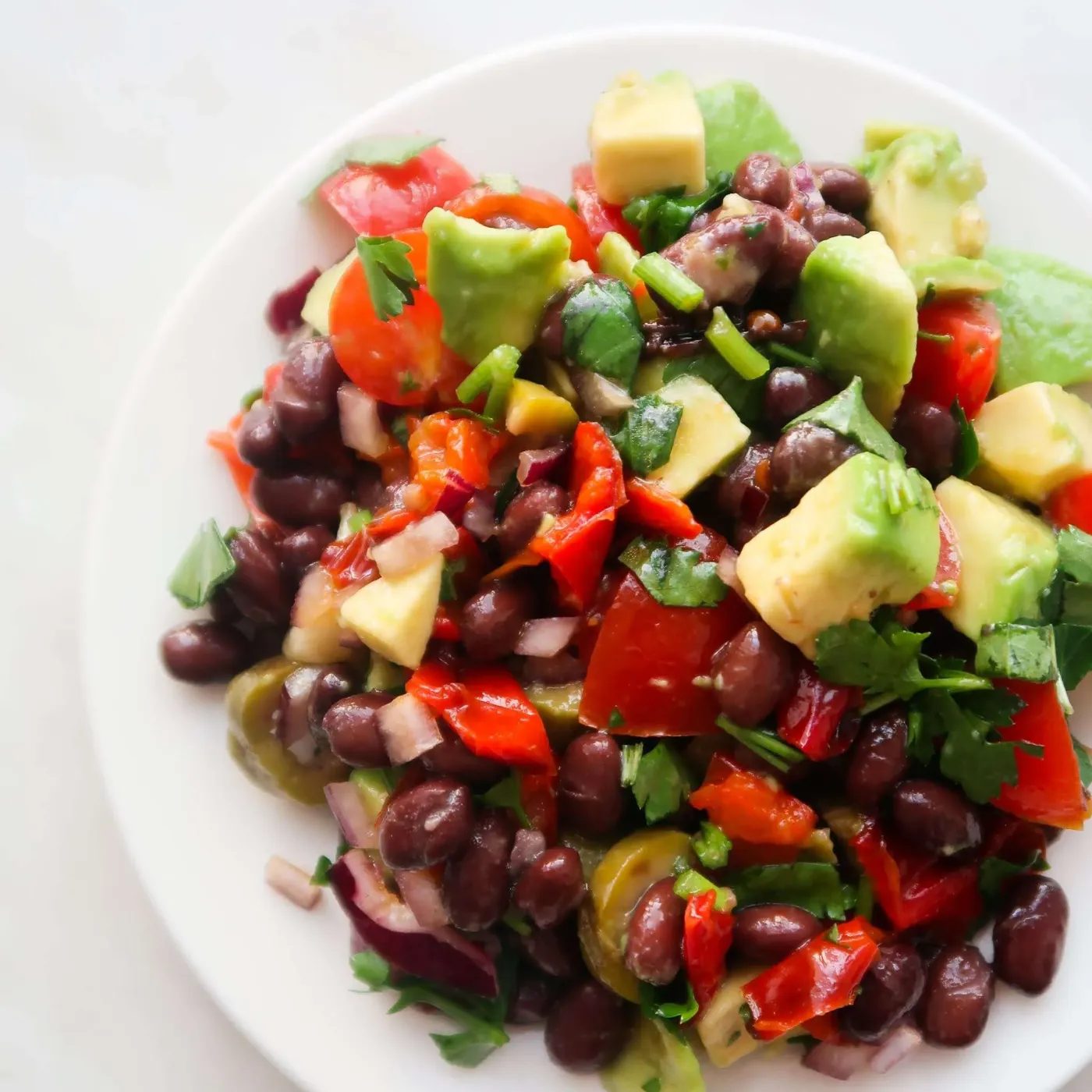 Avocado black bean salad without corn | simple black bean