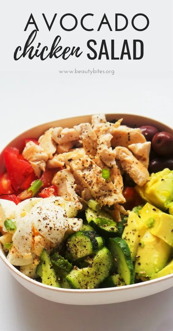 High-protein avocado chicken salad, meal prep