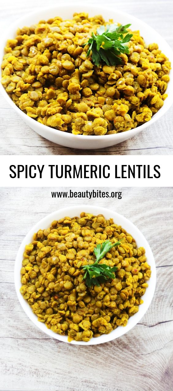 Basic spicy lentil recipe with turmeric & herbs