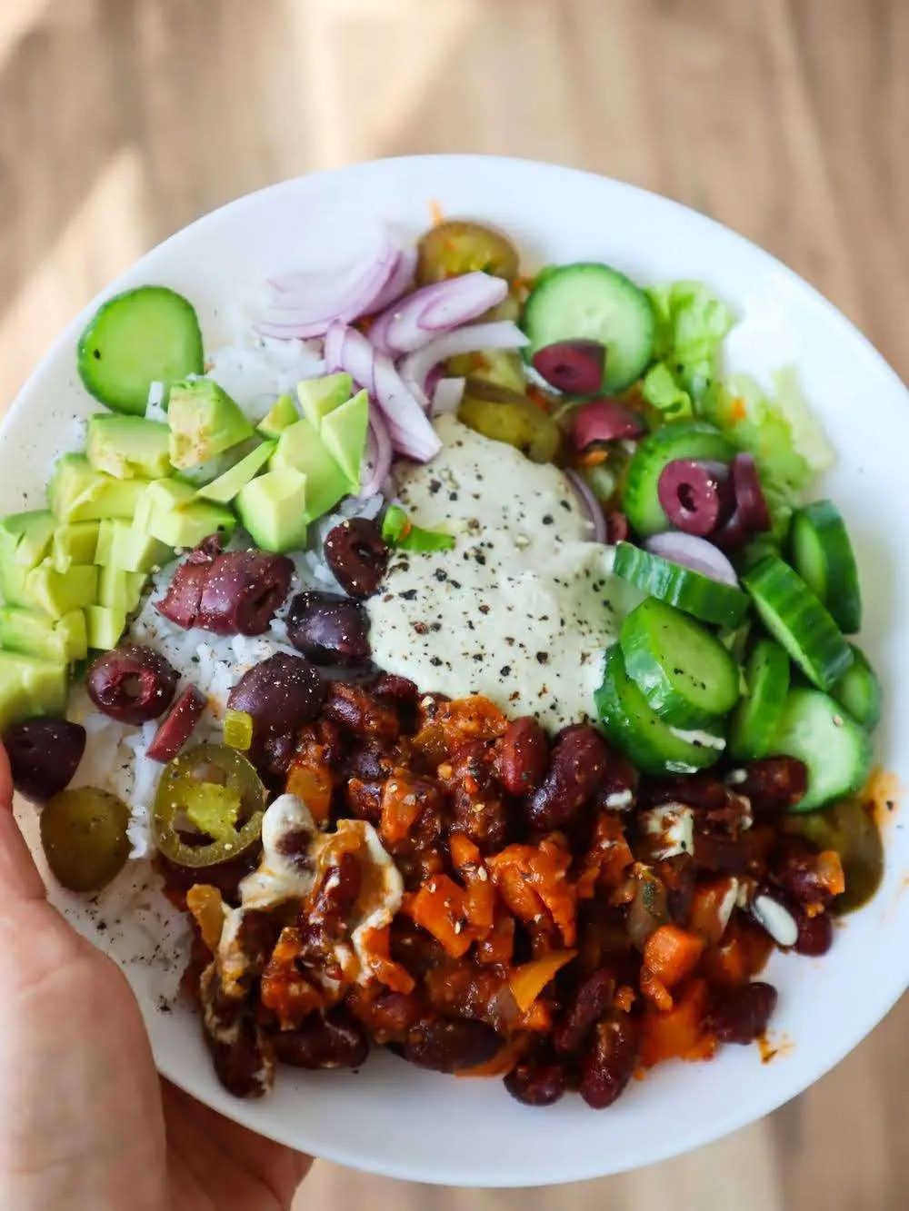 These Beans and Rice Buddha bowls are packed with flavor and are healthy, satisfying and great for meal prep for lunch or dinner!