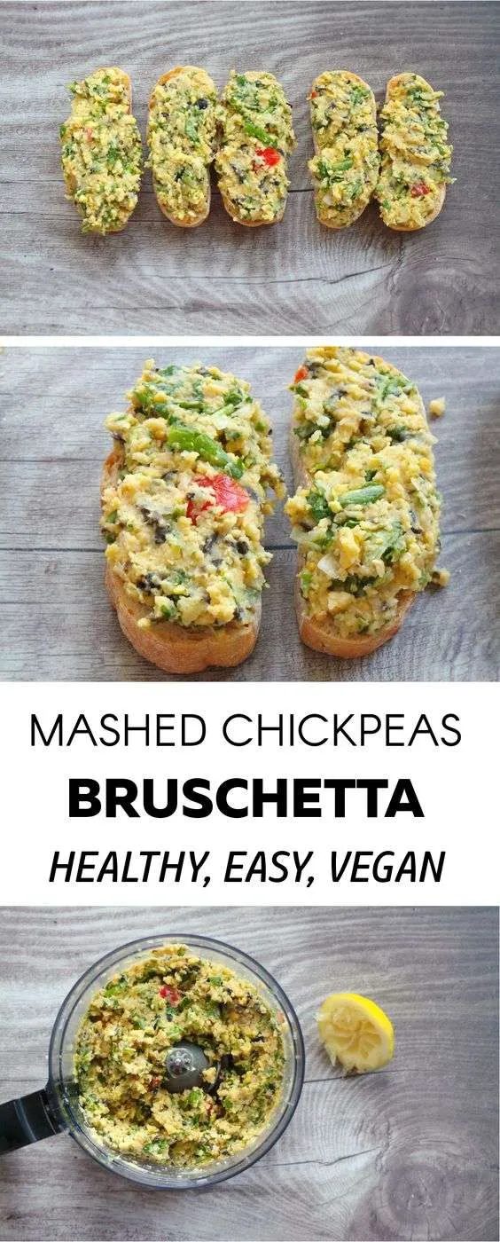 The solid healthy snack: healthy mashed chickpea salad + bruschetta. Make this healthy snack recipe in 5 minutes and enjoy the taste and…