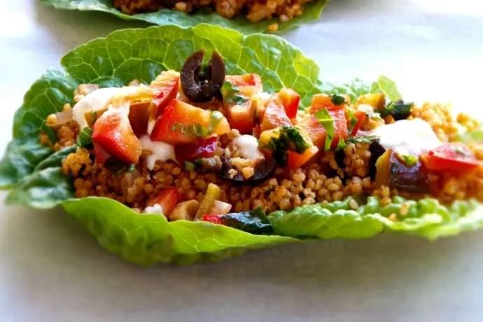 Beauty food recipes – lettuce wraps with hot millet