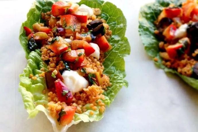 Beauty food recipes – lettuce wraps with hot millet