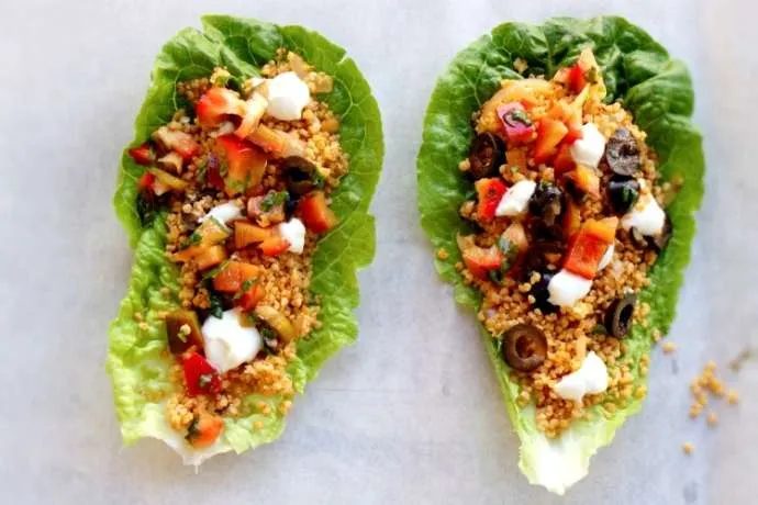 Beauty food recipes – lettuce wraps with hot millet