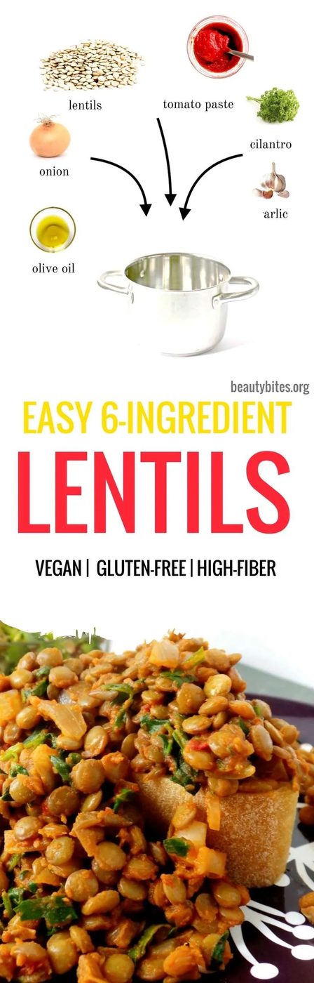 6-ingredient simple lentils