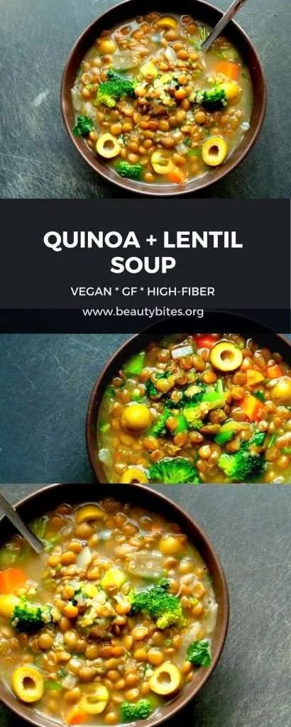 Lentil quinoa soup