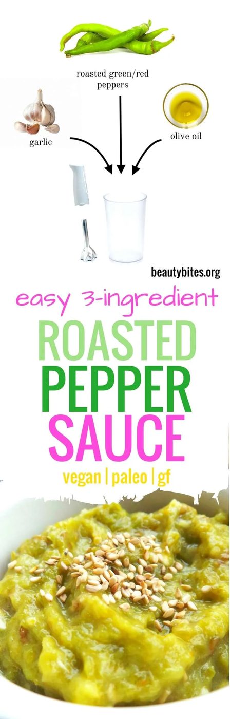 Beauty food recipes: roasted green peppers dip