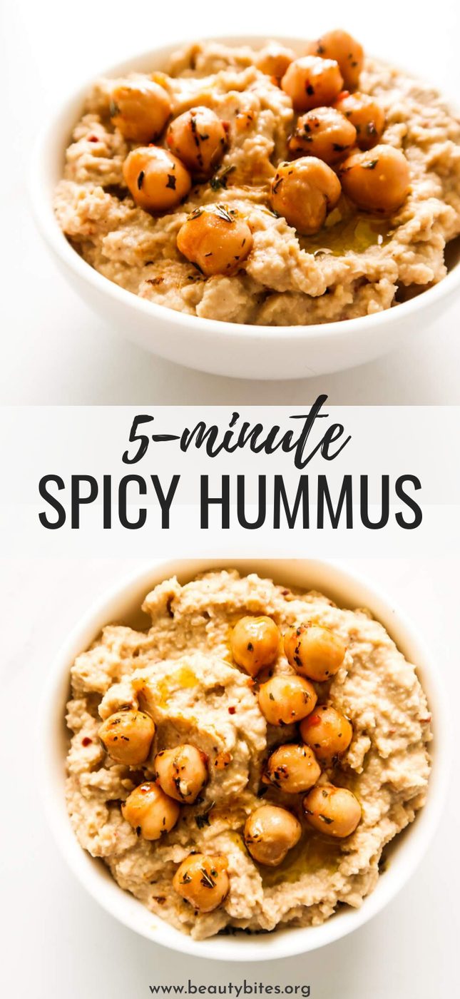 Hummus recipe: spicy, simple & healthy + hummus wrap