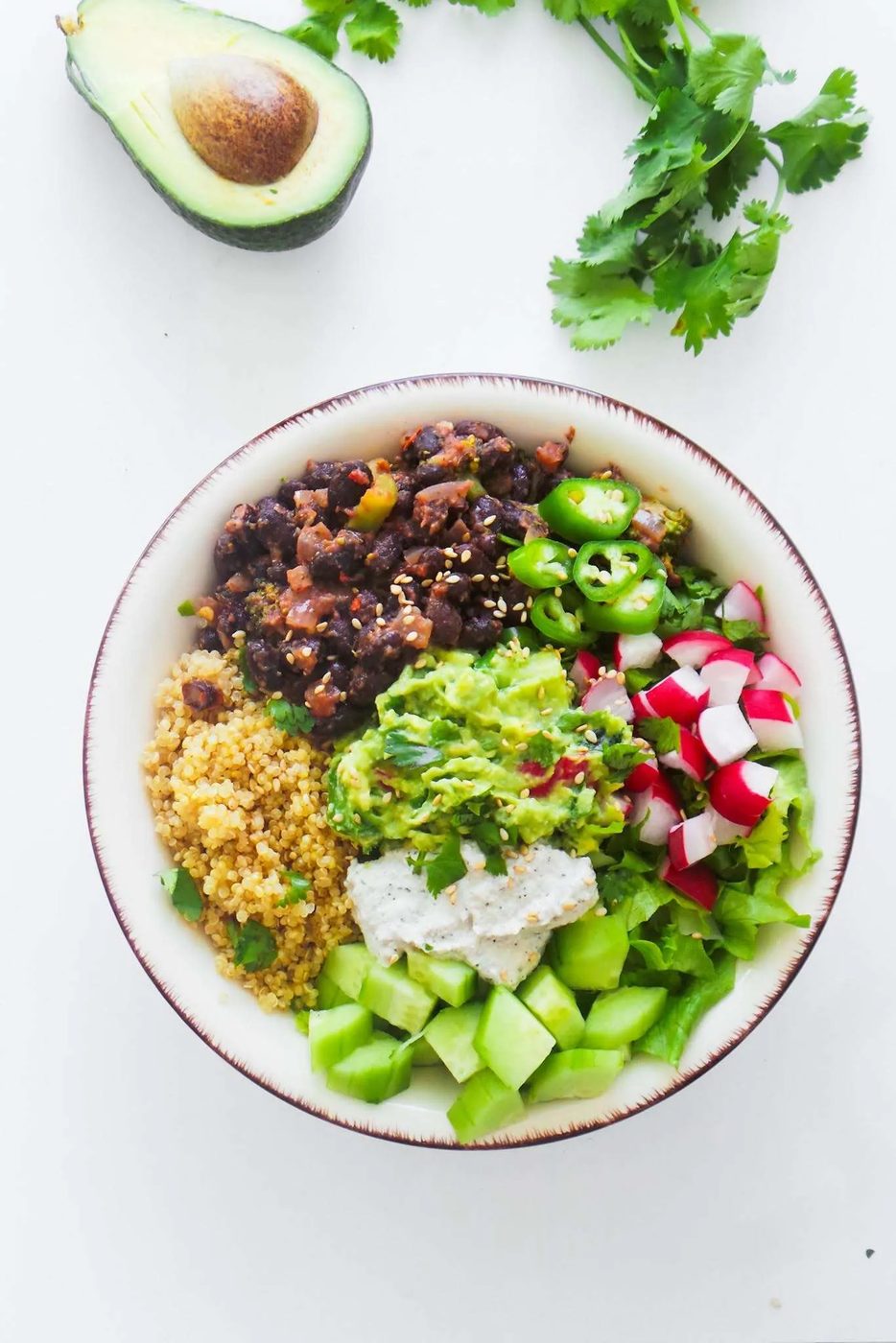Black bean quinoa bowls | vegan meal prep