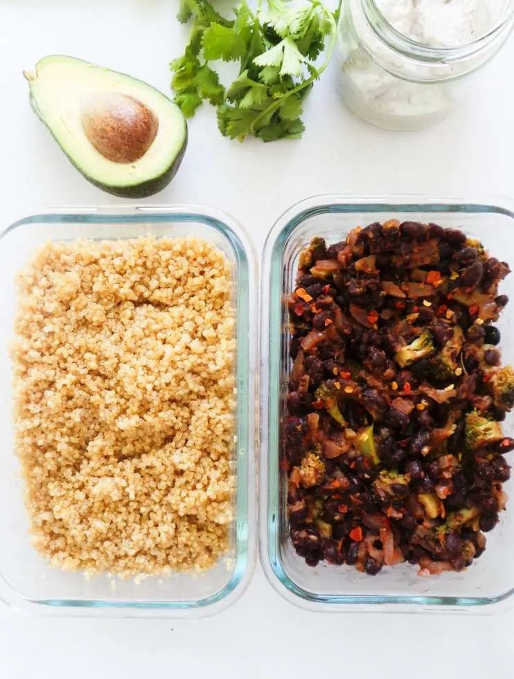 Black bean quinoa bowls | vegan meal prep