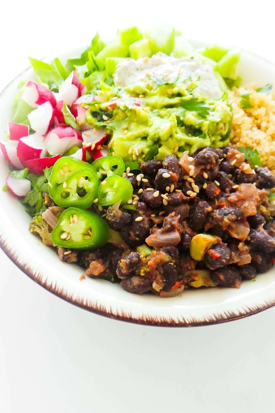 Black bean quinoa bowls | vegan meal prep