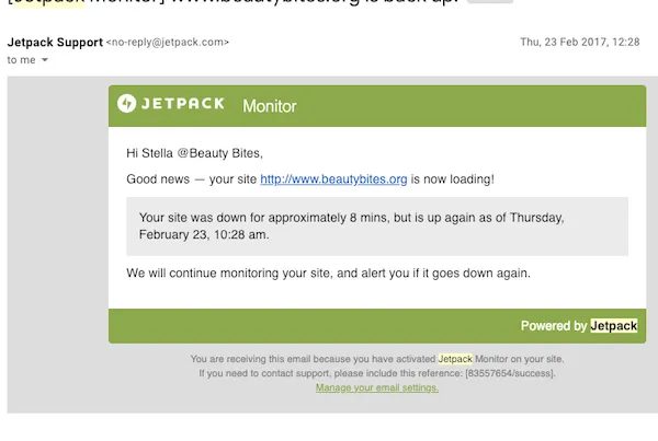 Results from our Jetpack Monitoring