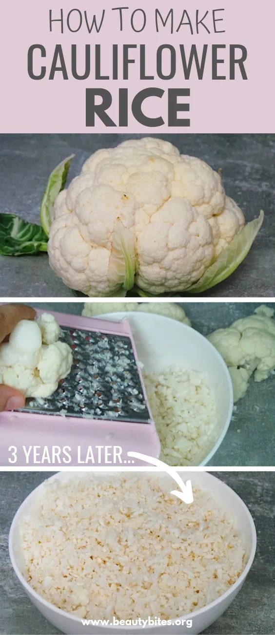 Cauliflower fried rice recipe from scratch | healthy dinner