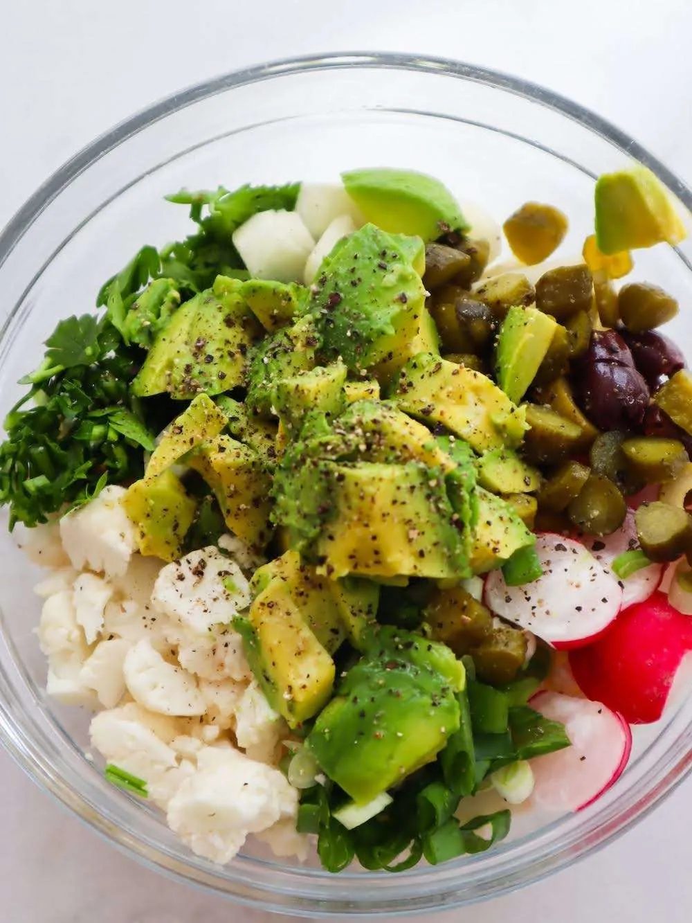Cauliflower salad, raw & anti-inflammatory