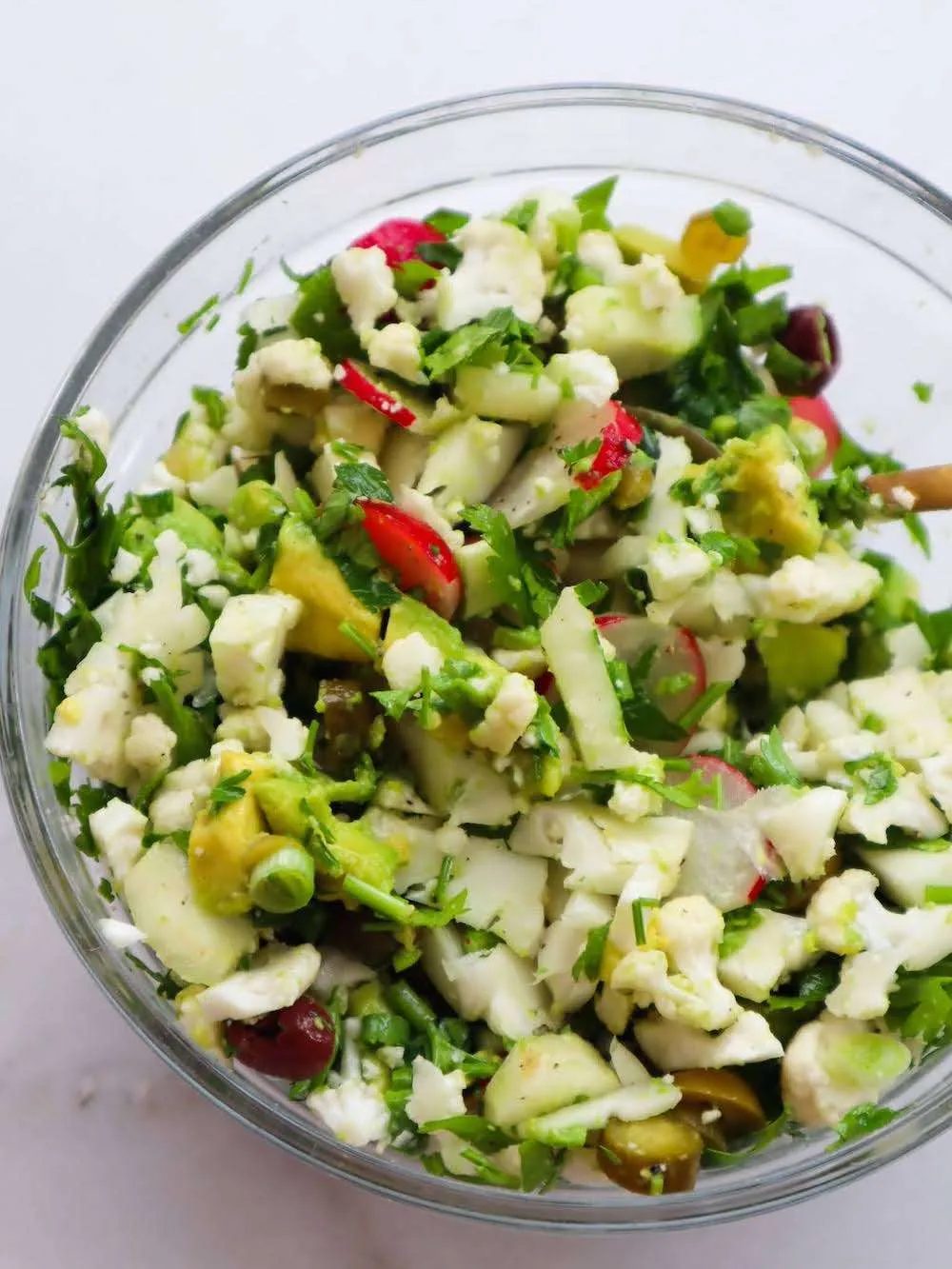 Cauliflower salad, raw & anti-inflammatory