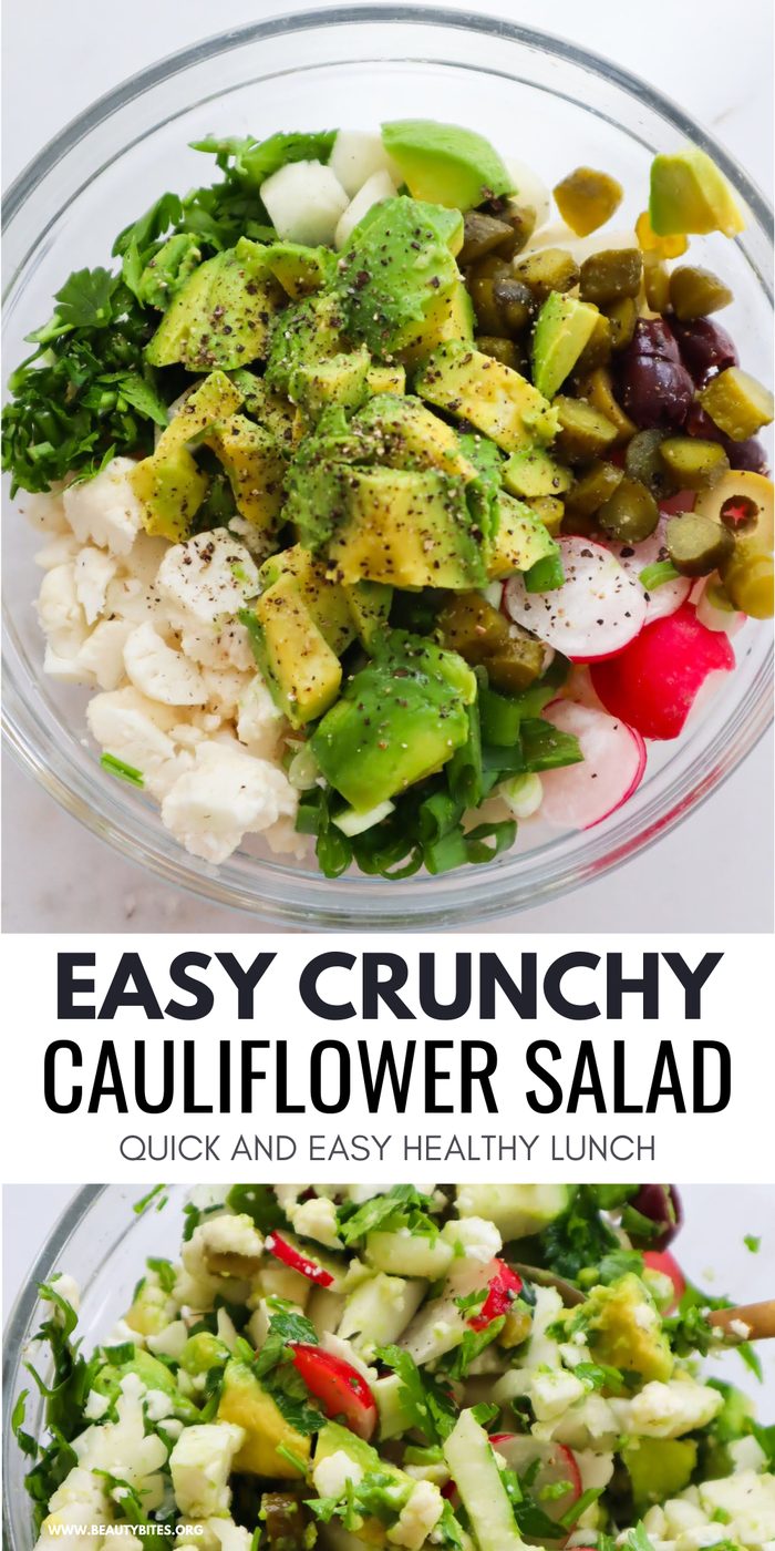 Cauliflower salad, raw & anti-inflammatory