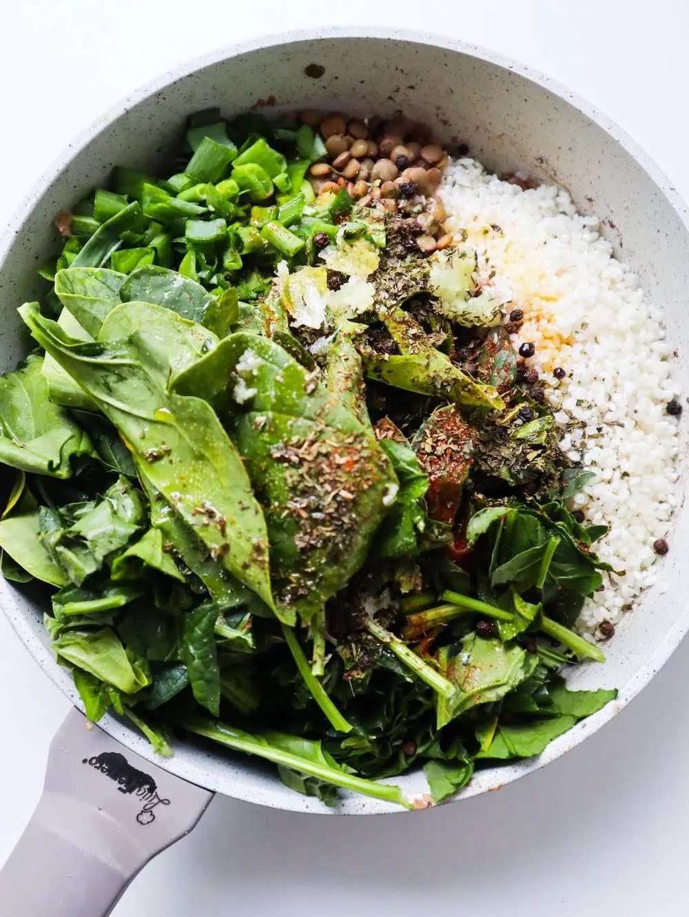 Chicken spinach and rice