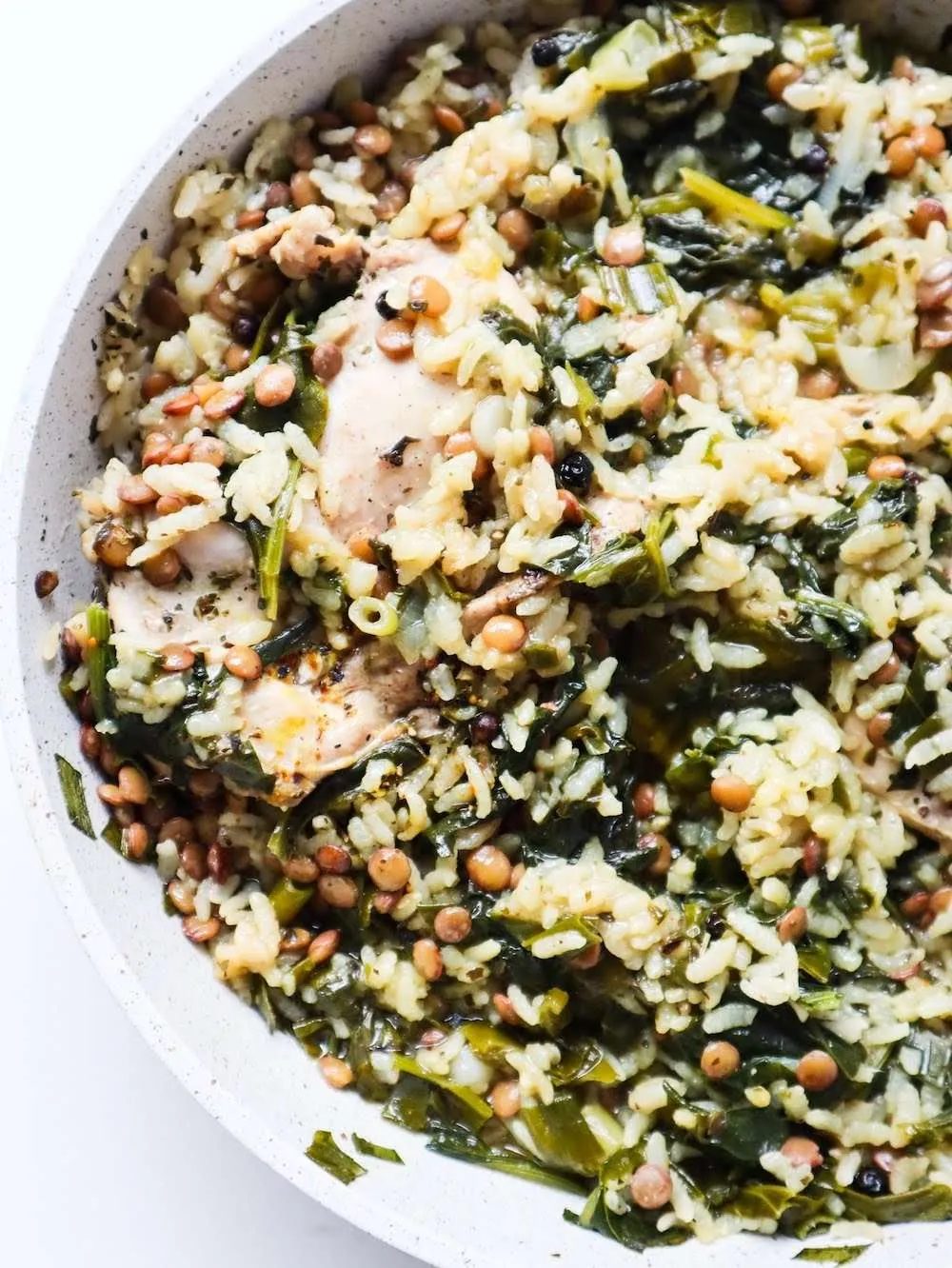 Chicken spinach and rice