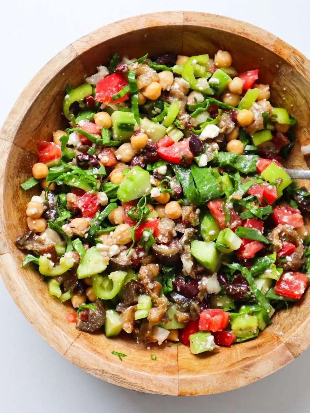 Chickpea eggplant salad