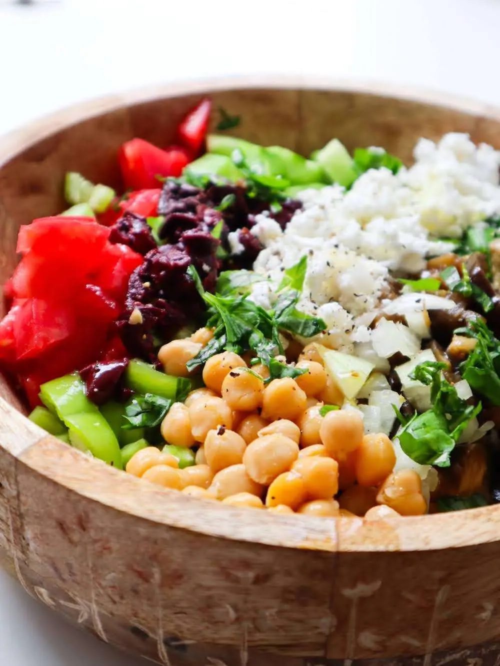 Chickpea eggplant salad