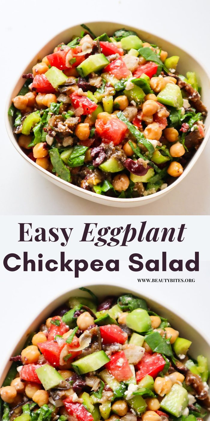 Chickpea eggplant salad