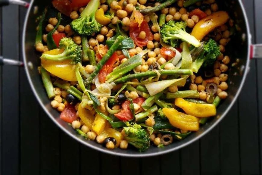 chickpeas with mixed vegetables