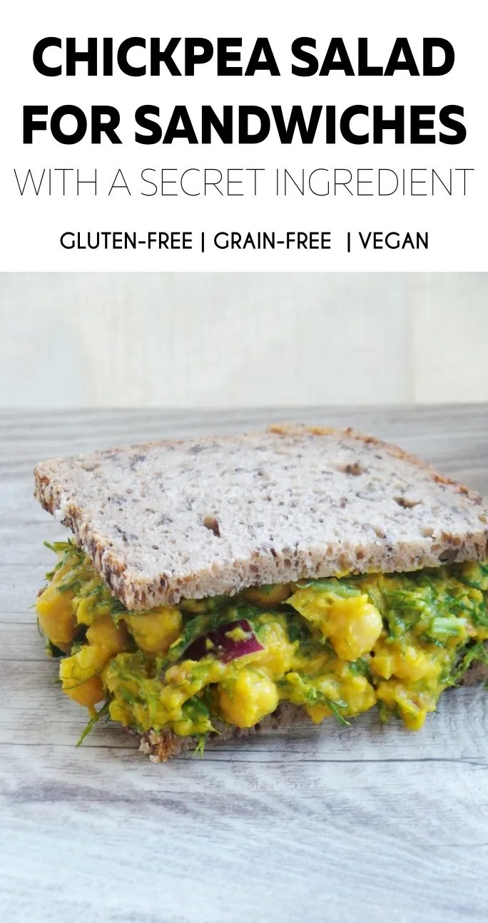 chickpea and peaches salad for sandwiches - Gaical
