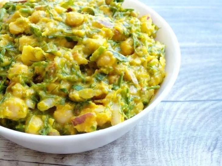 Chickpea salad for sandwiches with a secret ingredient, vegan, gluten-free