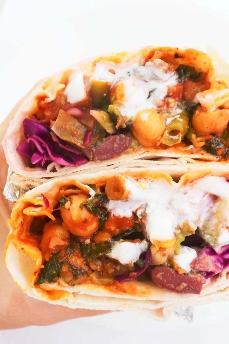 Very lazy chickpea wraps – healthy & vegan meal prep