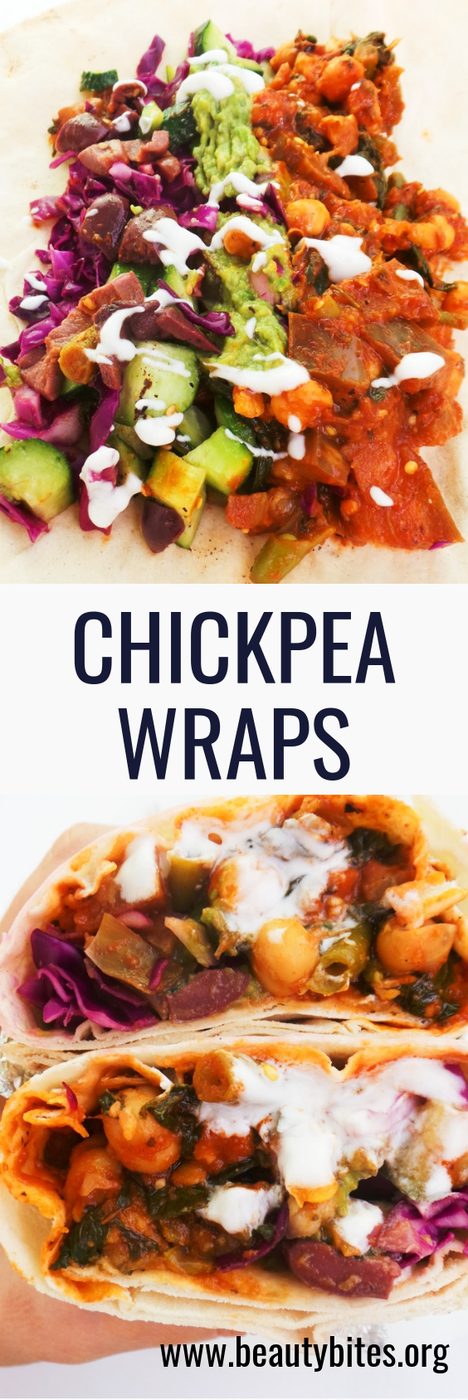 Very lazy chickpea wraps – healthy & vegan meal prep