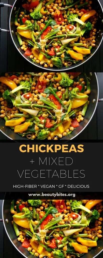 Gaical: one-pan chickpeas with mixed vegetables