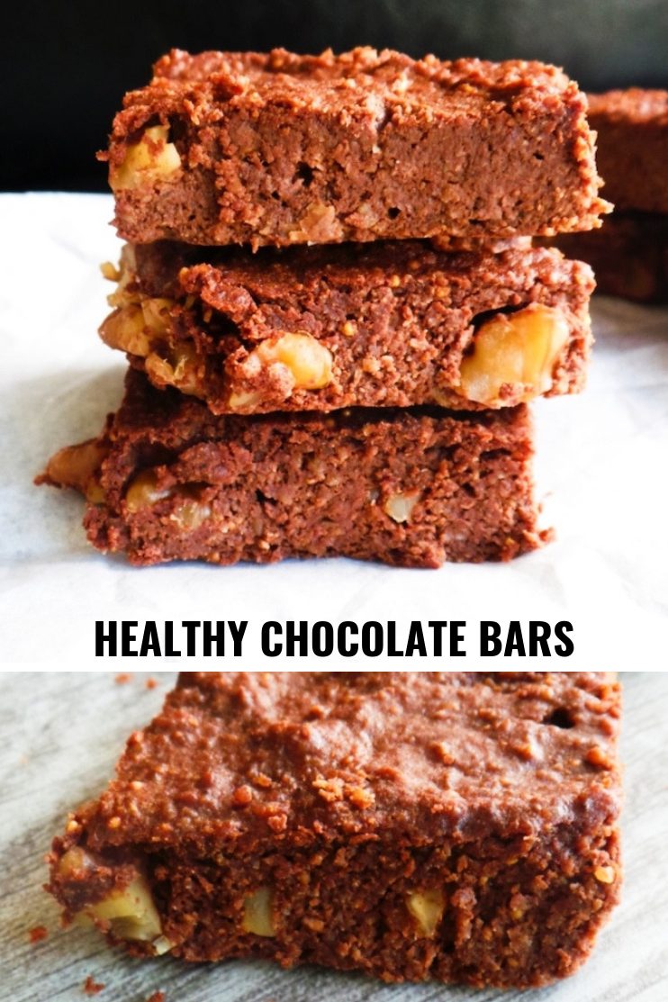 Healthy chocolate dessert! These healthy chocolate bars are pretty much like brownies, but not really. They're satisfying, they're…