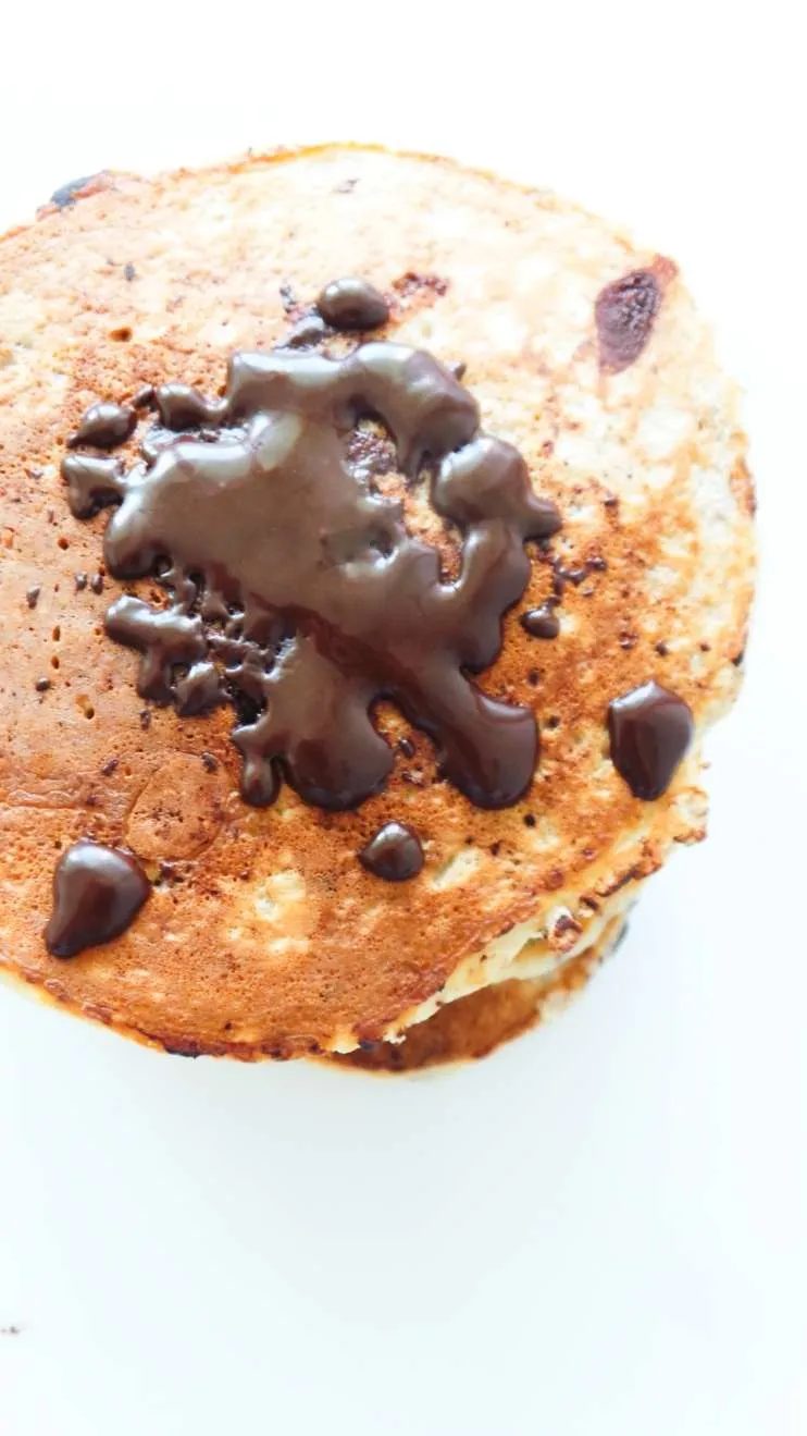 Chocolate chip pancakes + update, healthy