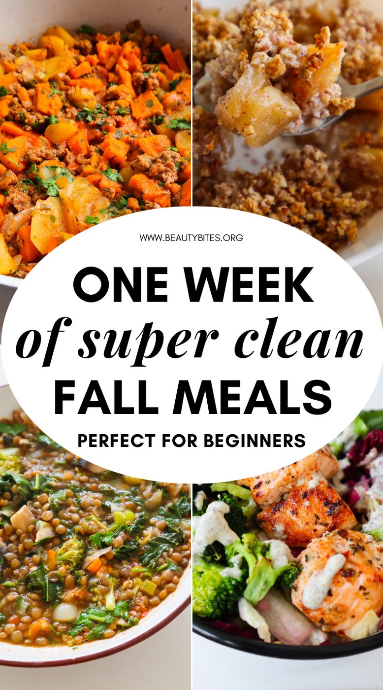 Clean eating fall meal plan for 7 days